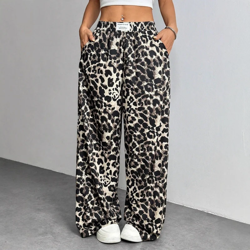 Damen Palazzo-Hose mit schickem Leopardenmuster Nord Taschen