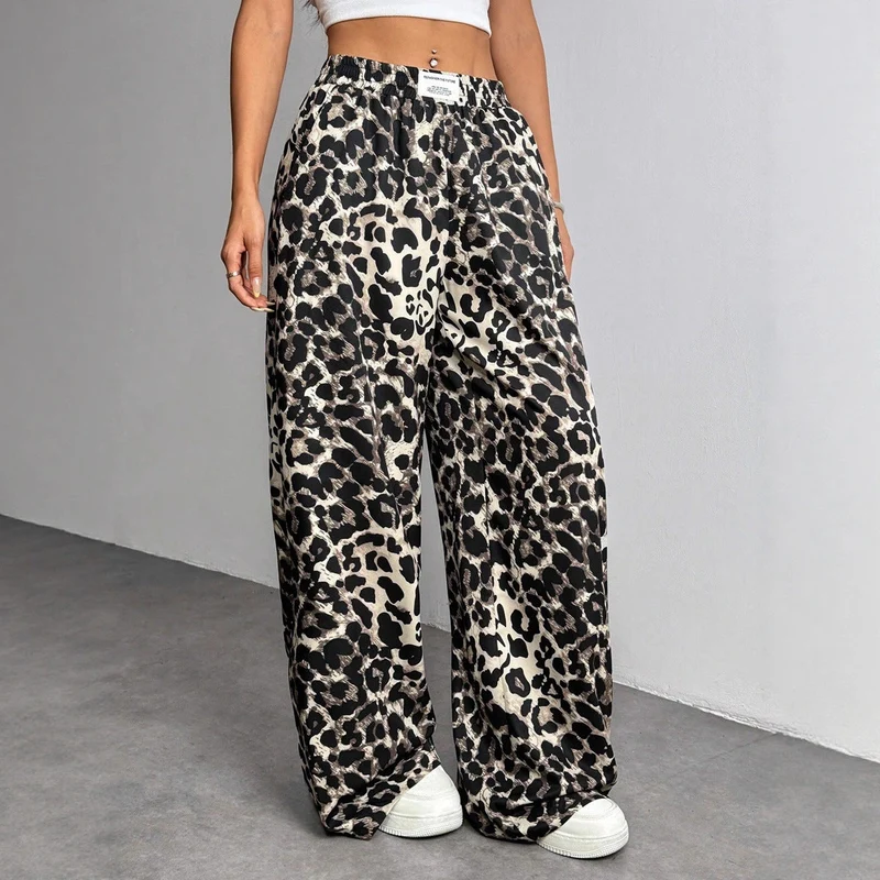 Damen Palazzo-Hose mit schickem Leopardenmuster Nord Taschen