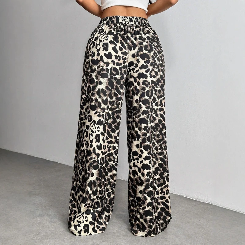 Damen Palazzo-Hose mit schickem Leopardenmuster Nord Taschen