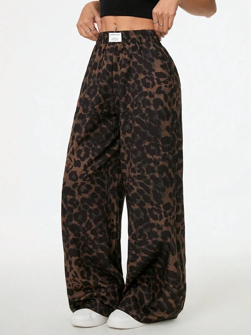 Damen Palazzo-Hose mit schickem Leopardenmuster Nord Taschen
