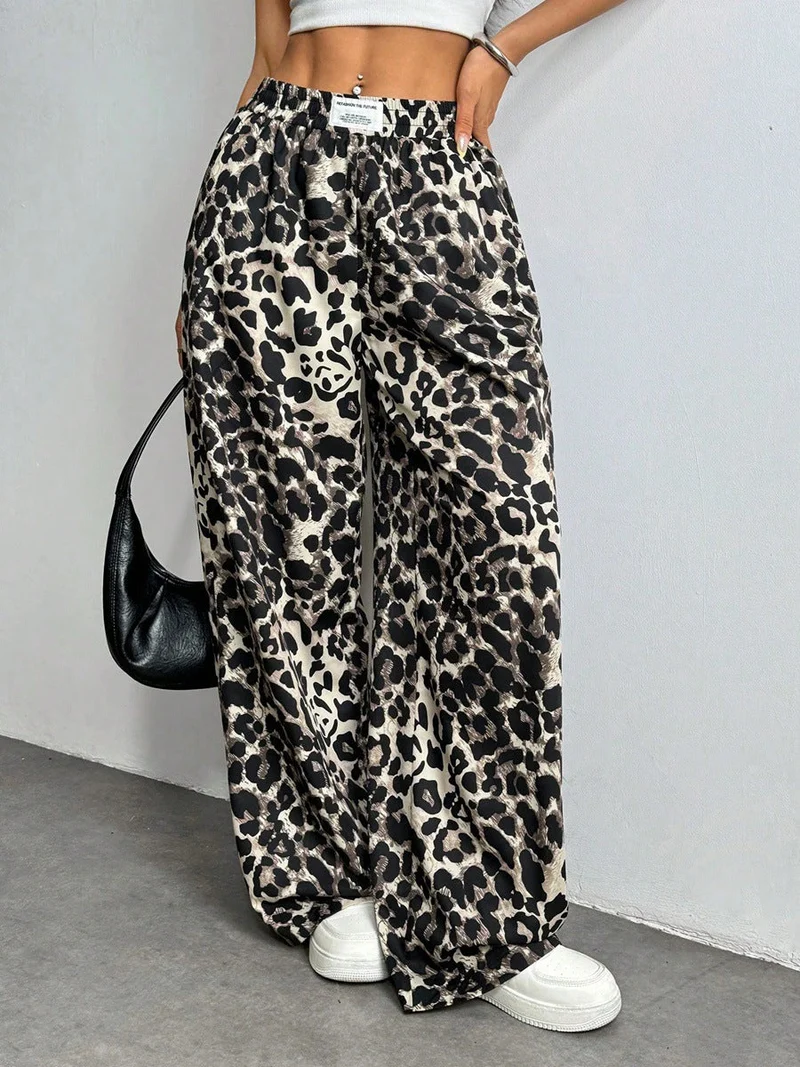 Damen Palazzo-Hose mit schickem Leopardenmuster Nord Taschen