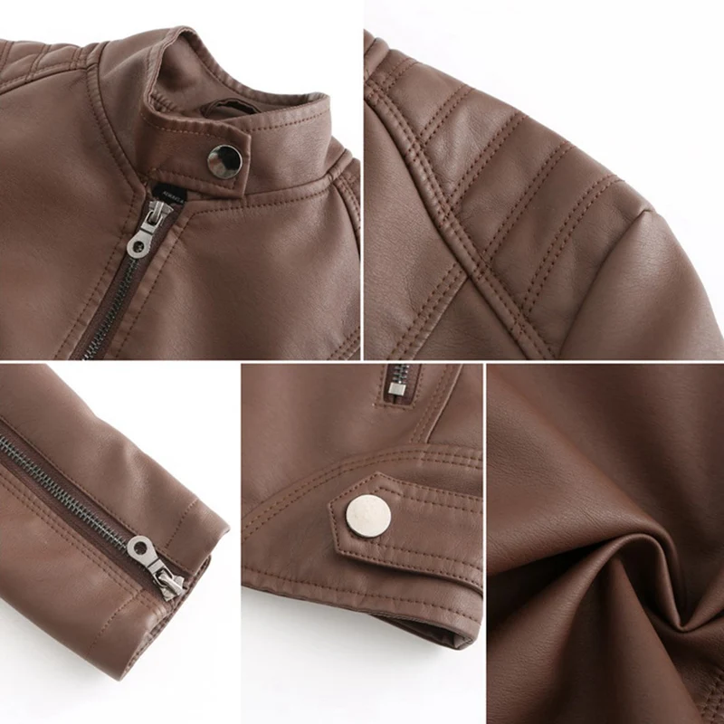 Klassische Bikerjacke aus Leder