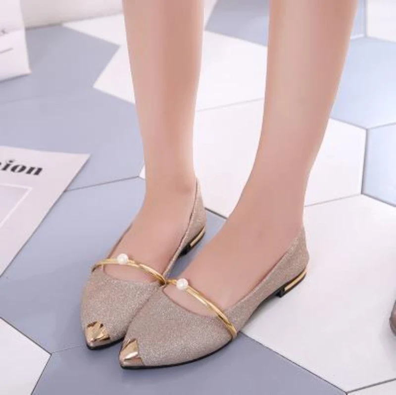 Nord Taschen | Perlen Flache Schicke Schuhe
