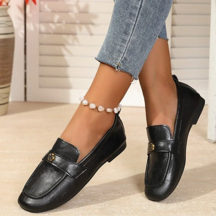 Damen Mokassins mit elegantem Goldakzent und weichem Fußbett