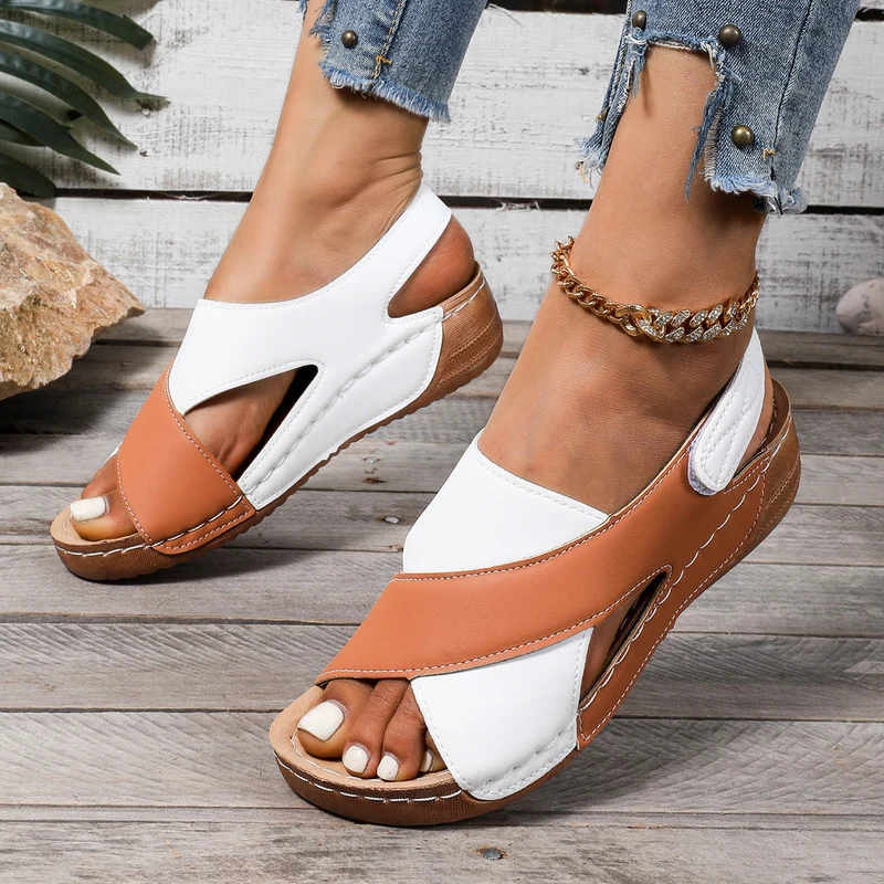 Damen Komfortable Sandalen mit bequemem Fußbett und modischem Schnitt
