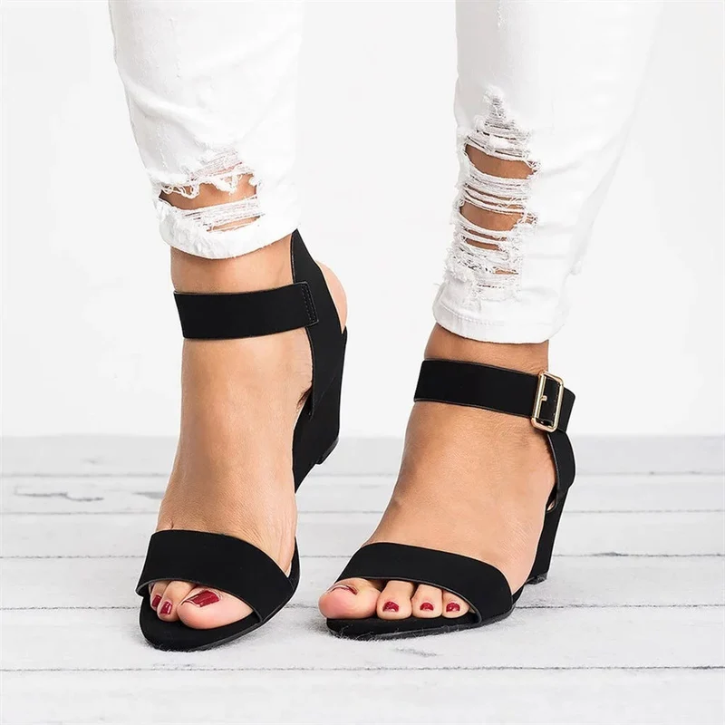 Damen Wedge-Sandalen mit verstellbarem Riemen und rutschfester Sohle Nord Taschen