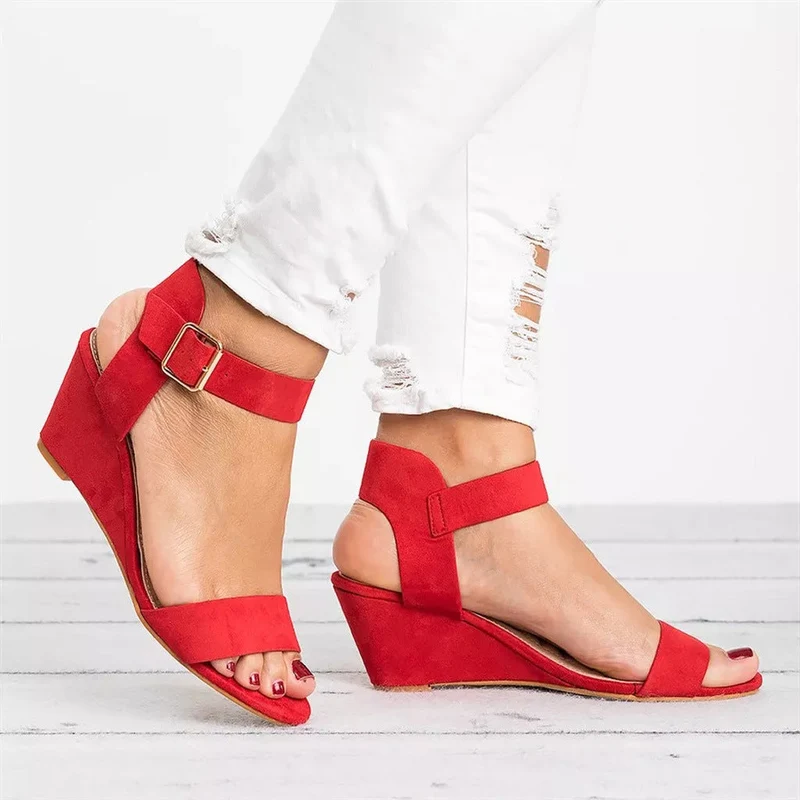 Damen Wedge-Sandalen mit verstellbarem Riemen und rutschfester Sohle Nord Taschen