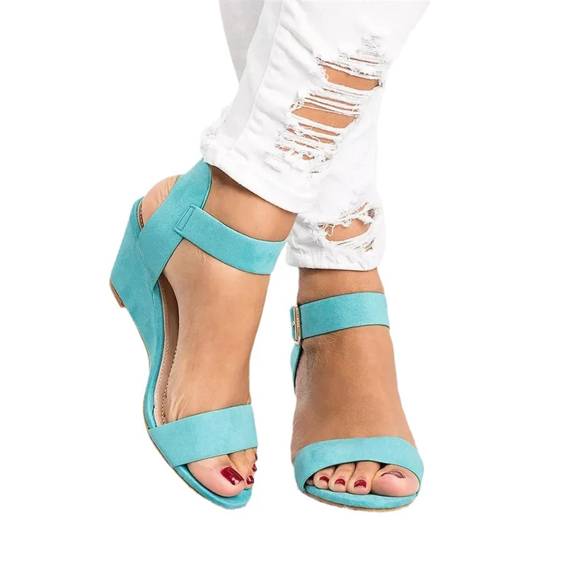 Damen Wedge-Sandalen mit verstellbarem Riemen und rutschfester Sohle Nord Taschen