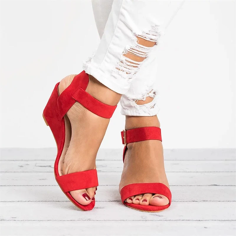 Damen Wedge-Sandalen mit verstellbarem Riemen und rutschfester Sohle Nord Taschen
