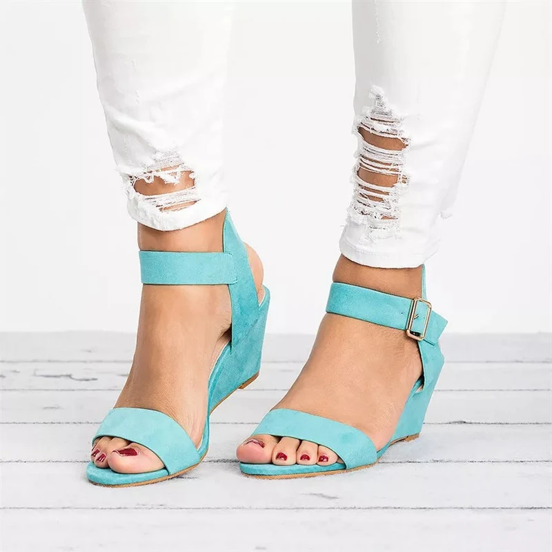 Damen Wedge-Sandalen mit verstellbarem Riemen und rutschfester Sohle Nord Taschen