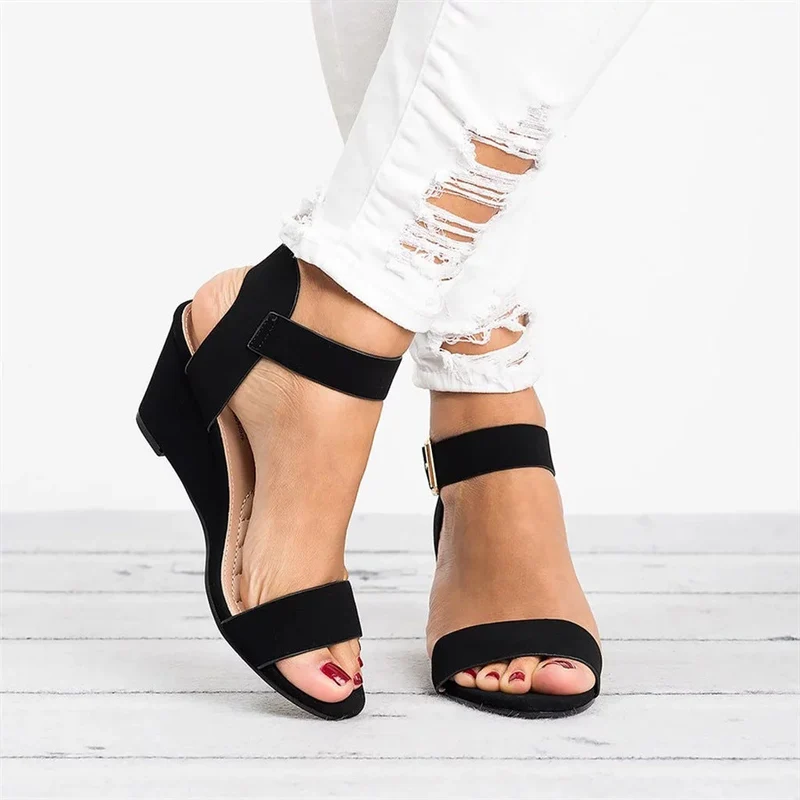 Damen Wedge-Sandalen mit verstellbarem Riemen und rutschfester Sohle Nord Taschen