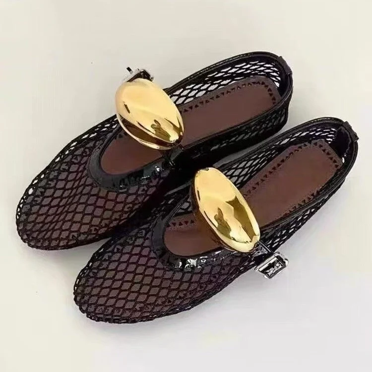 Damen Netzschuhe mit verstellbarem Riemen und atmungsaktivem Obermaterial