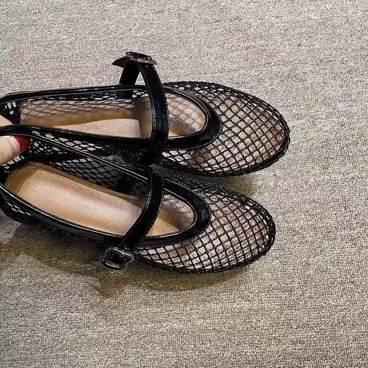 Damen Netzschuhe mit verstellbarem Riemen und atmungsaktivem Obermaterial
