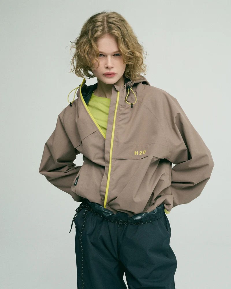 Rømø Festival Rain Jacket - Dusty Oak/Just Yellow