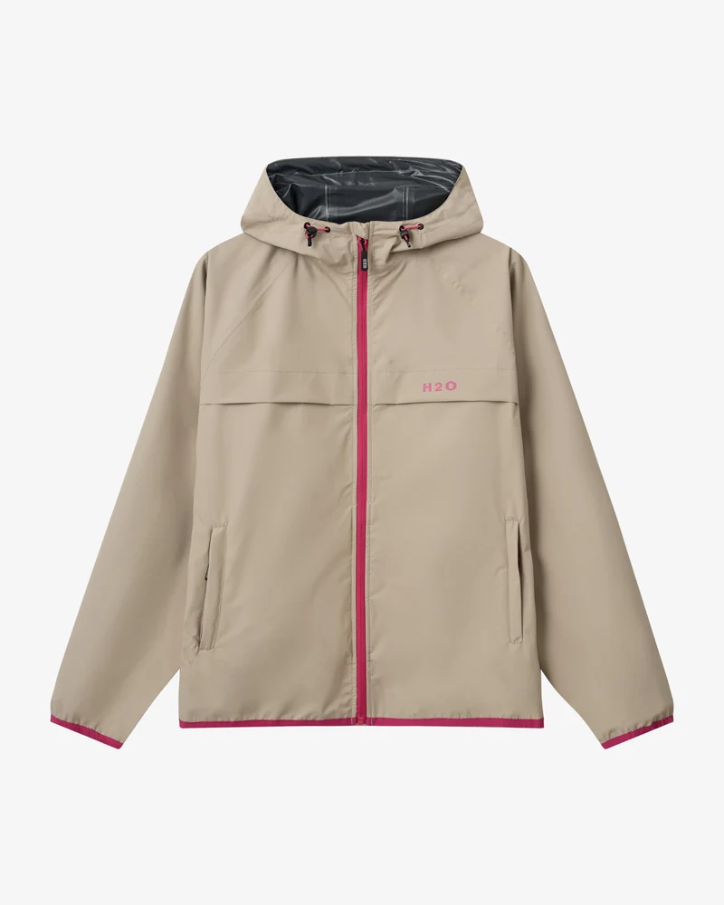 Rømø Festival Rain Jacket - Warm Grey/Wild Pink