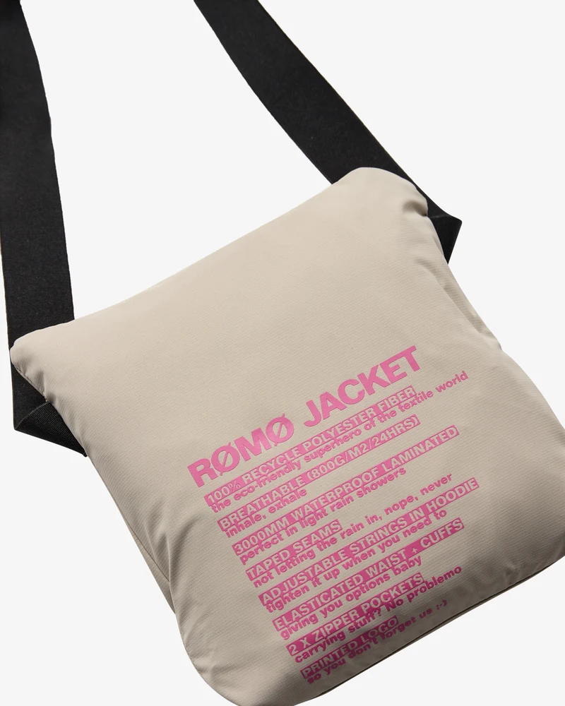 Rømø Festival Rain Jacket - Warm Grey/Wild Pink