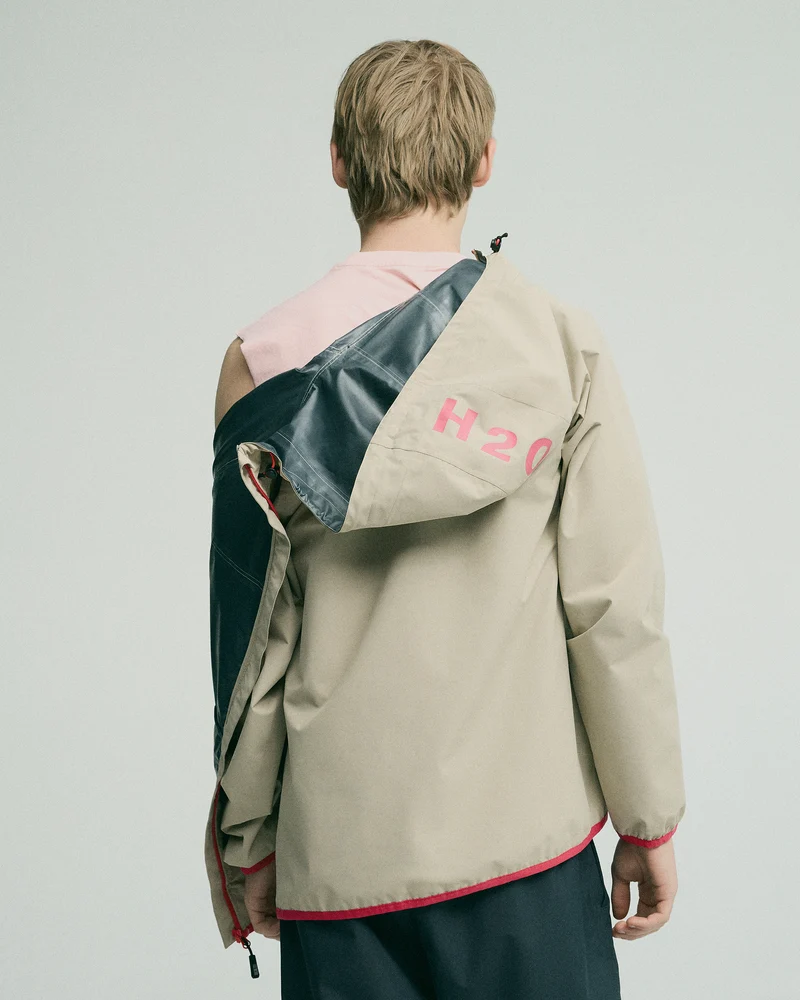 Rømø Festival Rain Jacket - Warm Grey/Wild Pink