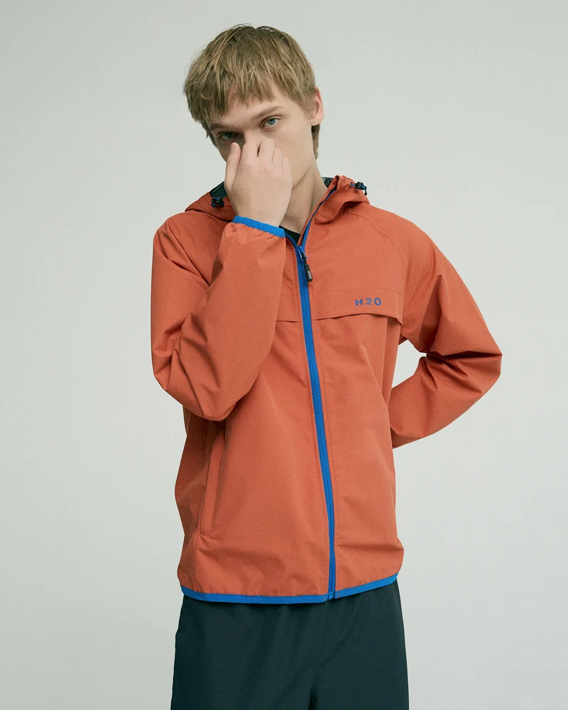 Rømø Festival Rain Jacket - Autumn Leaf/Blue