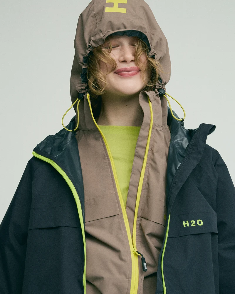 Rømø Festival Rain Jacket - Navy/Lime