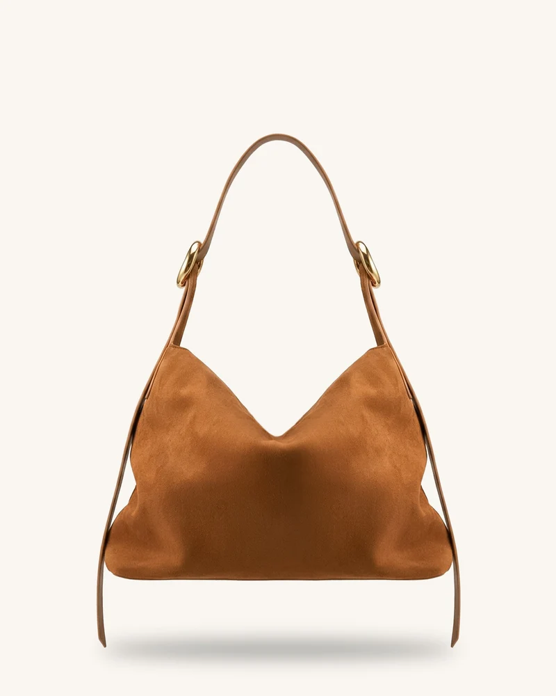 Sienna Hobo-Tasche aus Kunstwildleder - Braun