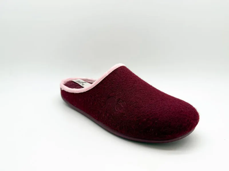 thies 1856 ® PET Piping Slipper vegan bordeaux