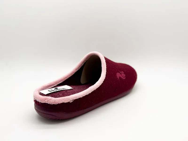 thies 1856 ® PET Piping Slipper vegan bordeaux