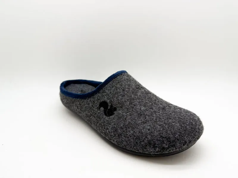 thies 1856 ® PET Piping Slipper vegan dark grey navy