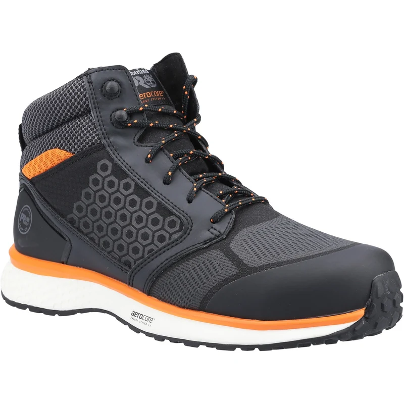 Timberland Pro Herren Reaxion Mid 2.0 Sicherheitsstiefel | Schwarz/Orange