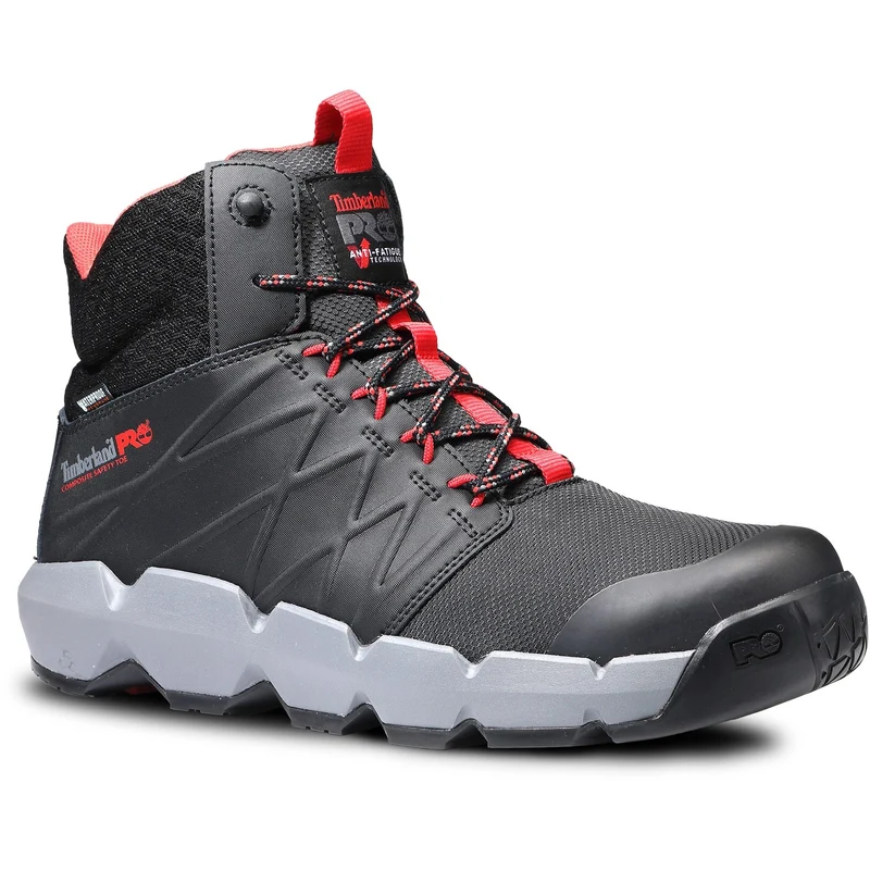 Timberland Pro Morphix 6" Sicherheitsstiefel für Herren | Schwarz/Rot