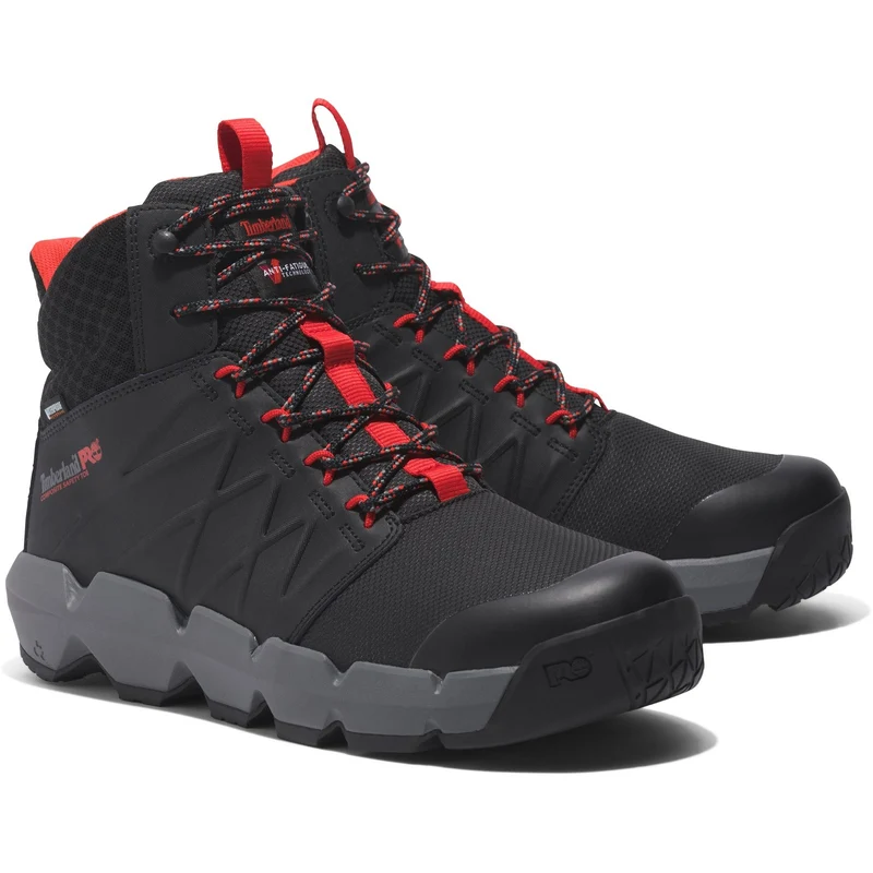 Timberland Pro Morphix 6" Sicherheitsstiefel für Herren | Schwarz/Rot
