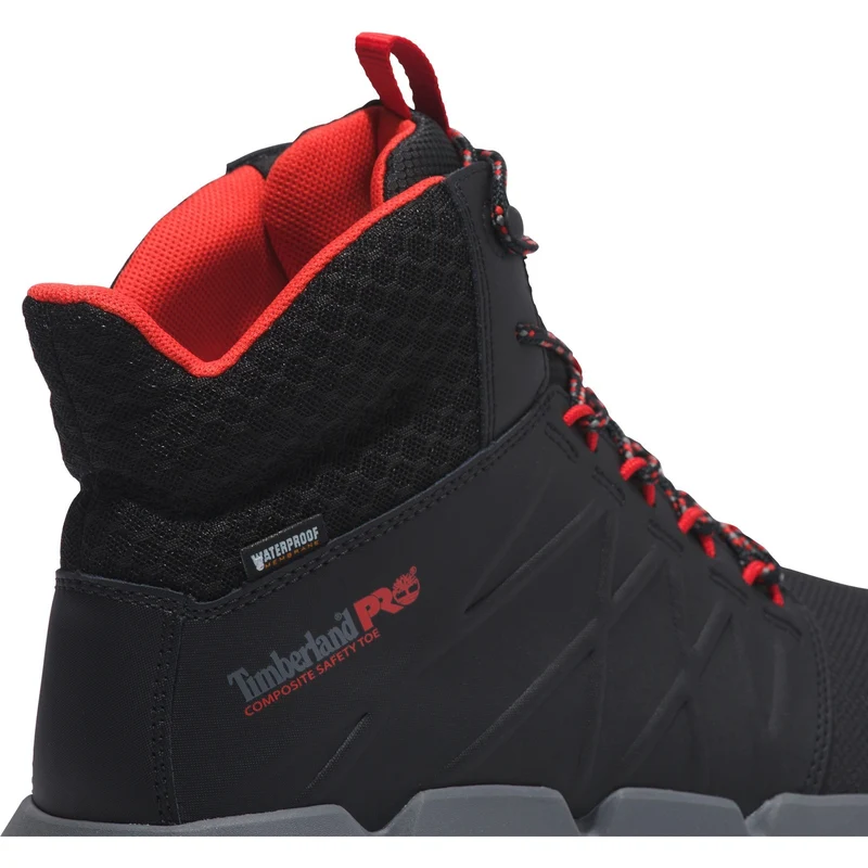 Timberland Pro Morphix 6" Sicherheitsstiefel für Herren | Schwarz/Rot