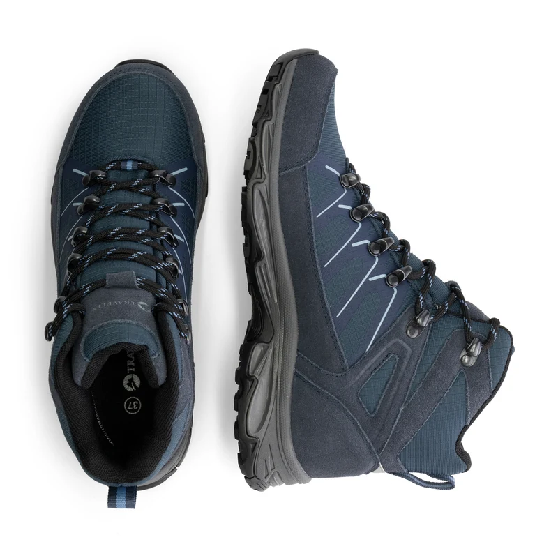 Grenaa Damen - Halbhohe Wanderschuhe - Wasserdicht - Blau