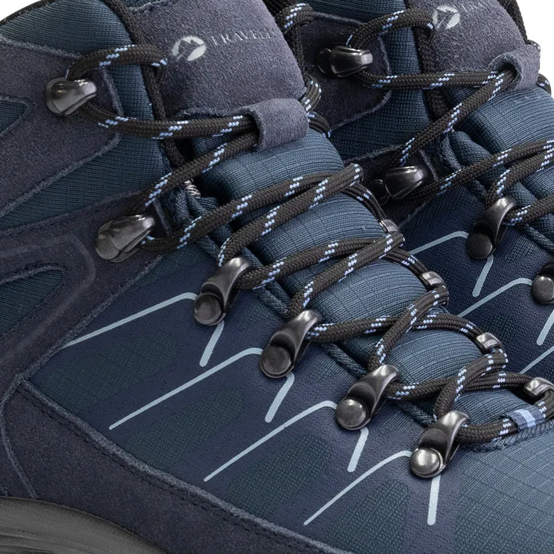 Grenaa Damen - Halbhohe Wanderschuhe - Wasserdicht - Blau