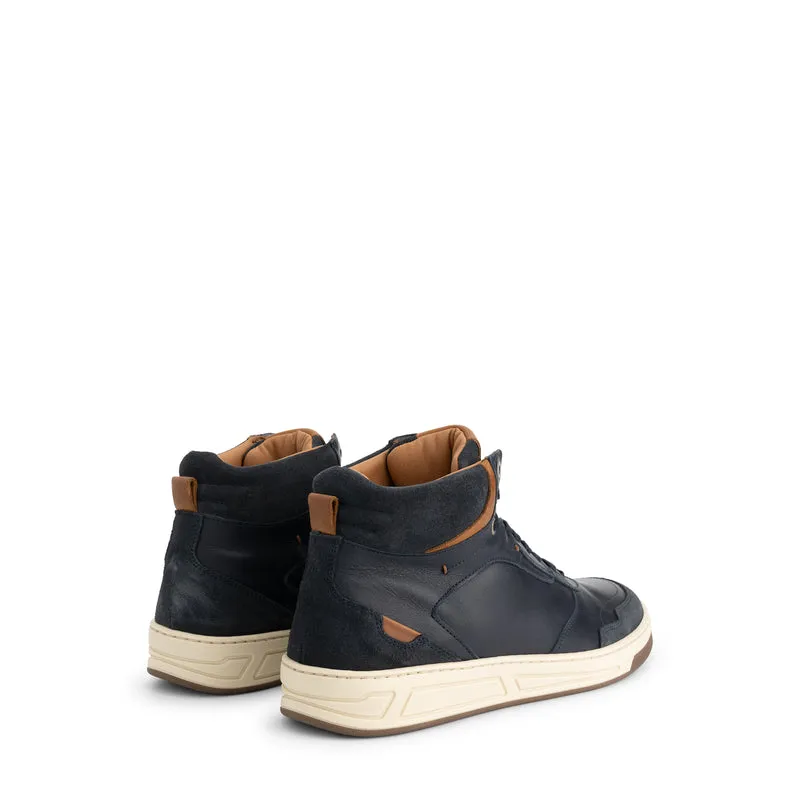Durham Herren - Halbhohe Sneakers - Leder - Marine