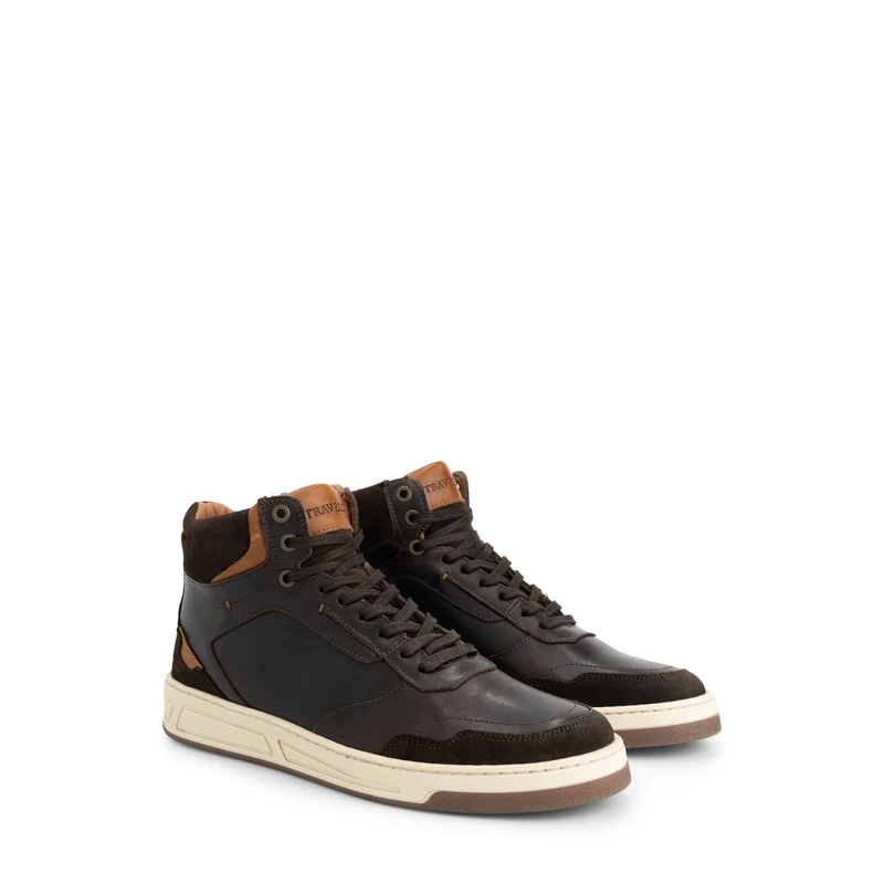 Durham Herren - Halbhohe Sneakers - Leder - Dunkelbraun