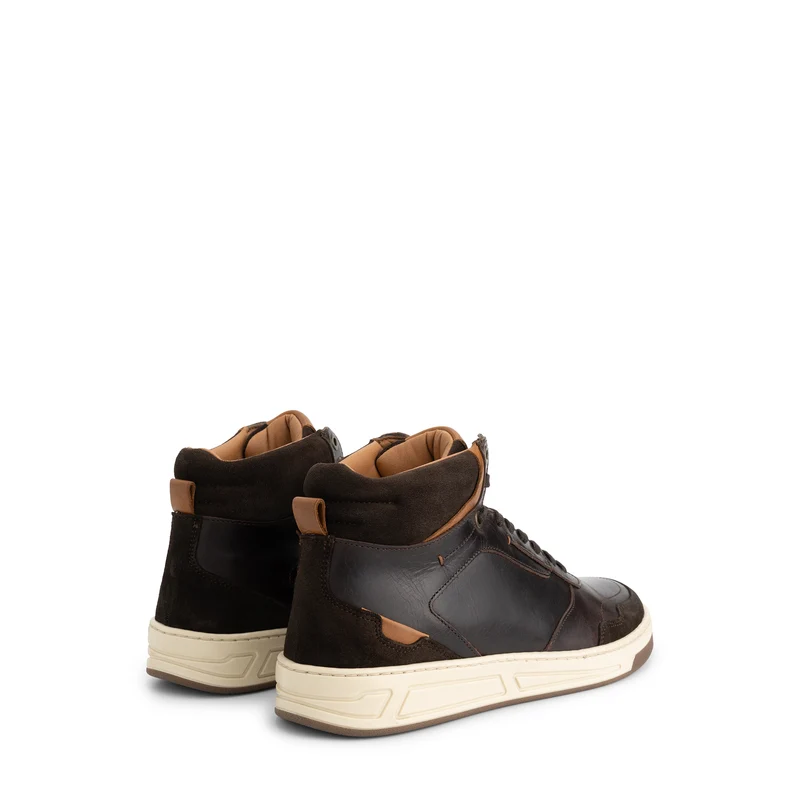 Durham Herren - Halbhohe Sneakers - Leder - Dunkelbraun