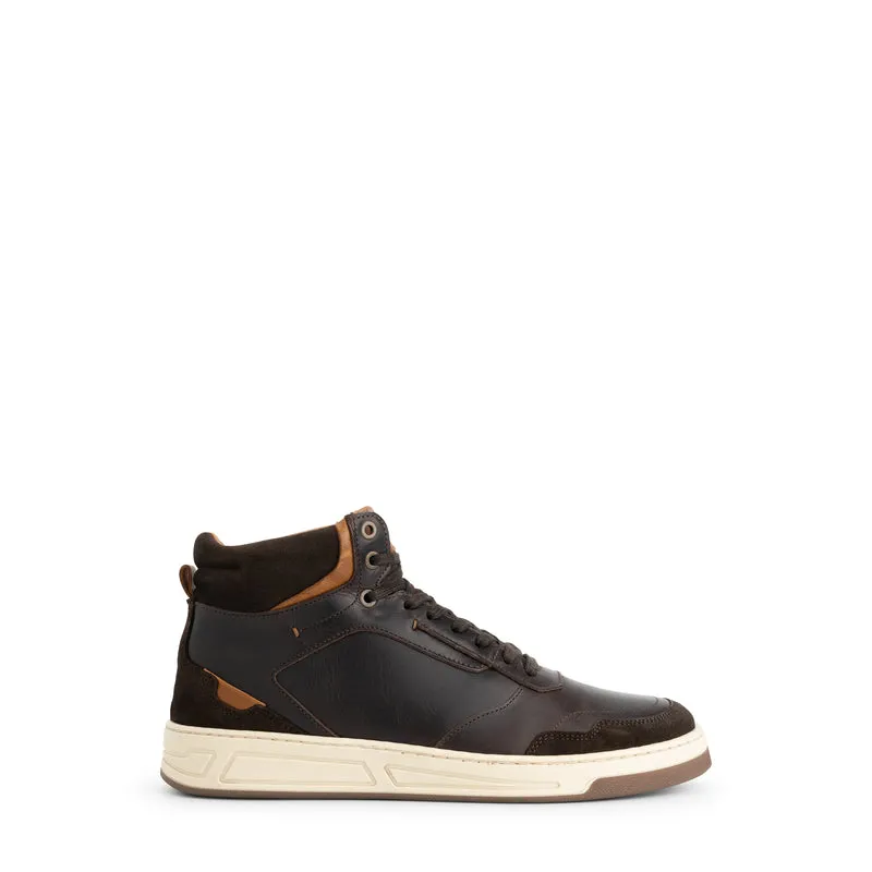 Durham Herren - Halbhohe Sneakers - Leder - Dunkelbraun