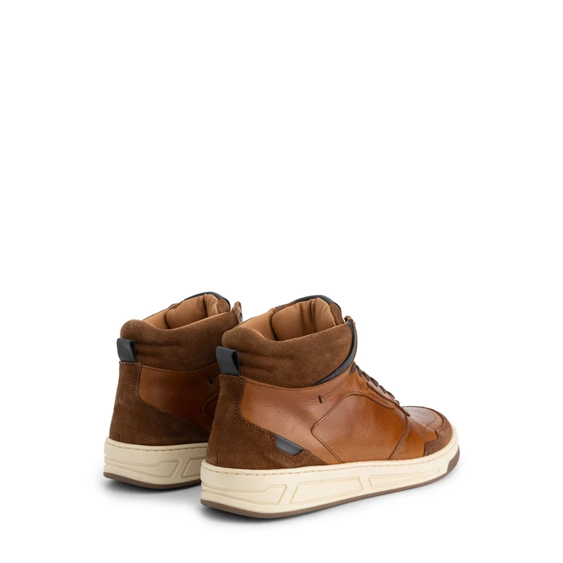 Durham Herren - Halbhohe Sneakers - Leder - Cognac