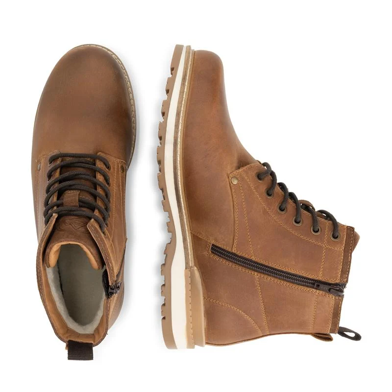 Mosbjerg Herren - Schnürboots - Wolle gefüttert - Cognac