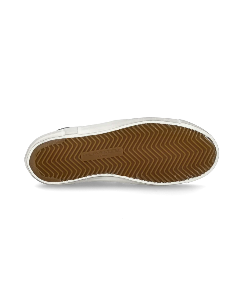 Women's Prsx Low-Top Sneakers in Leather, White Black
