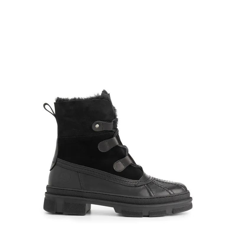Fernie Damen - Winterboots - Wolle gefüttert - Schwarz