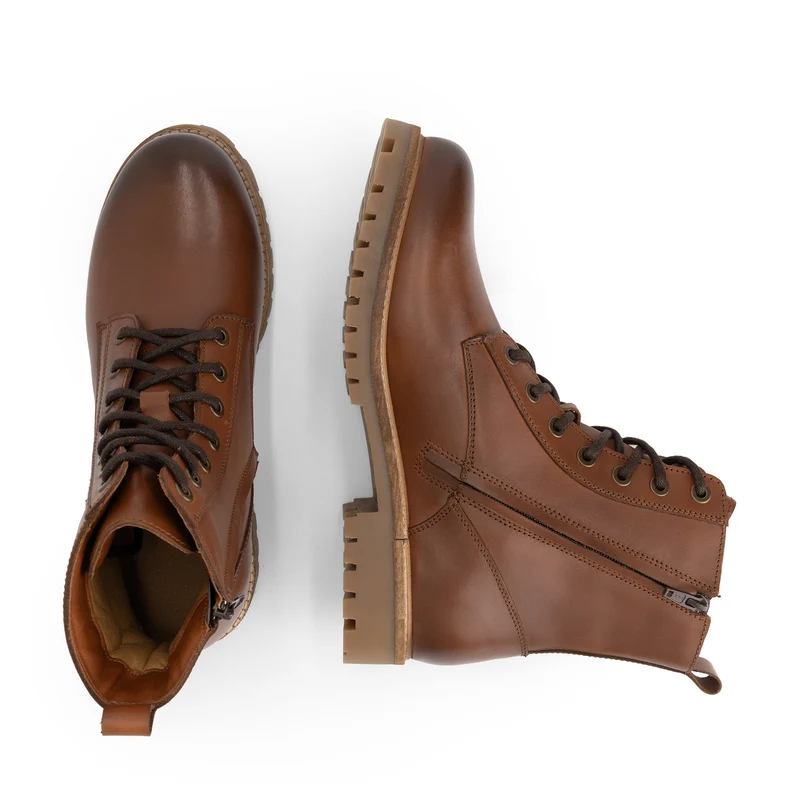 Kvaloya Herren - Schnürboots - Leder - Cognac