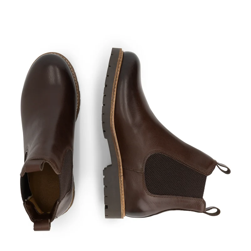 Agder Damen - Chelsea boots - Leder - Dunkelbraun
