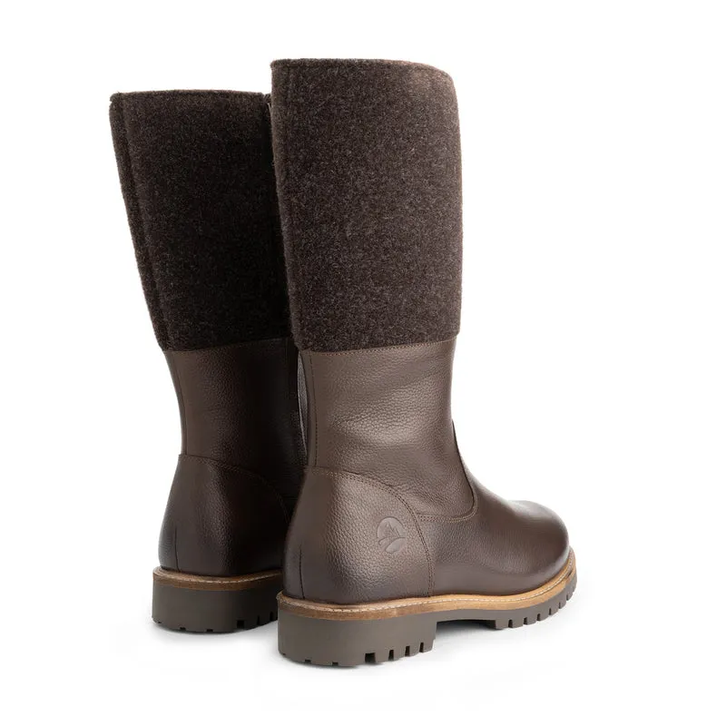 Lagen Herren - Hohe Stiefel - Wolle/Filz - Dunkelbraun