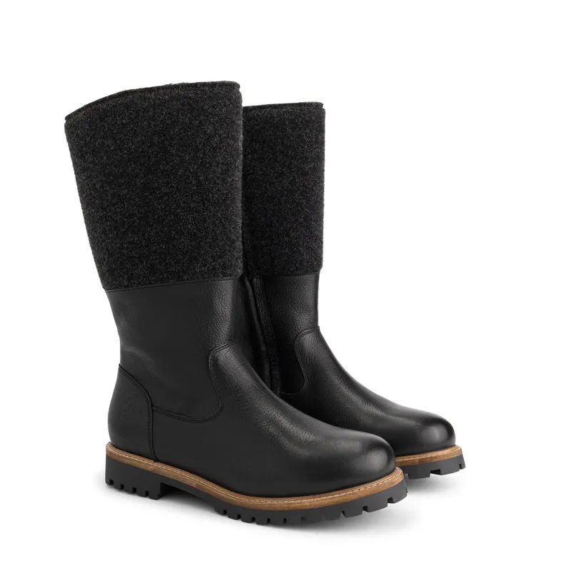 Lagen Herren - Hohe Stiefel - Wolle/Filz - Schwarz