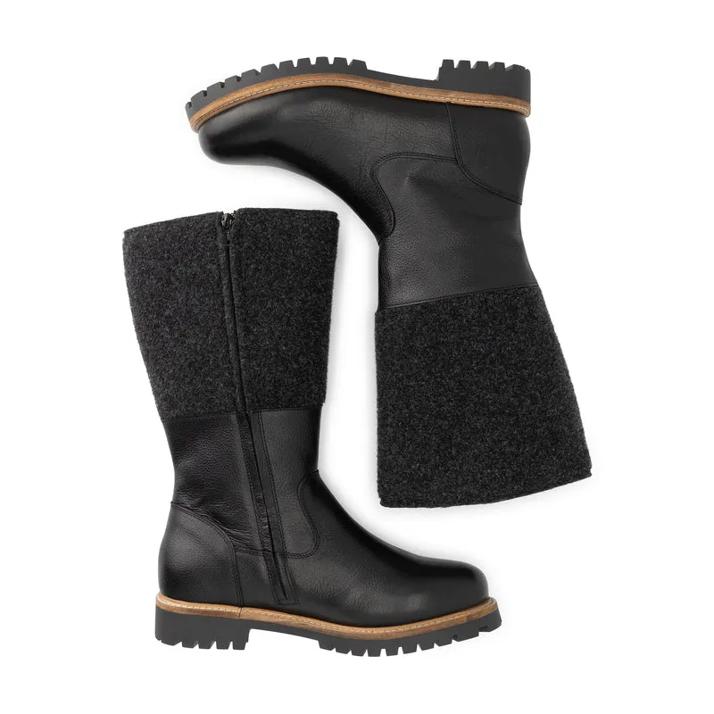 Lagen Herren - Hohe Stiefel - Wolle/Filz - Schwarz