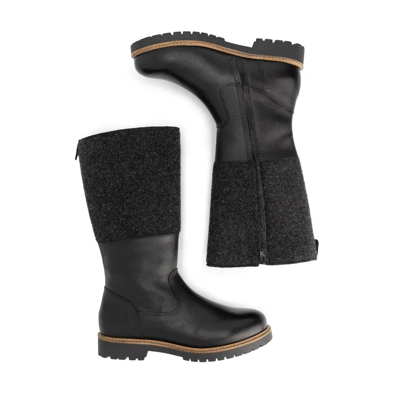 Skive Damen - Hohe Stiefel - Wolle/Filz - Schwarz
