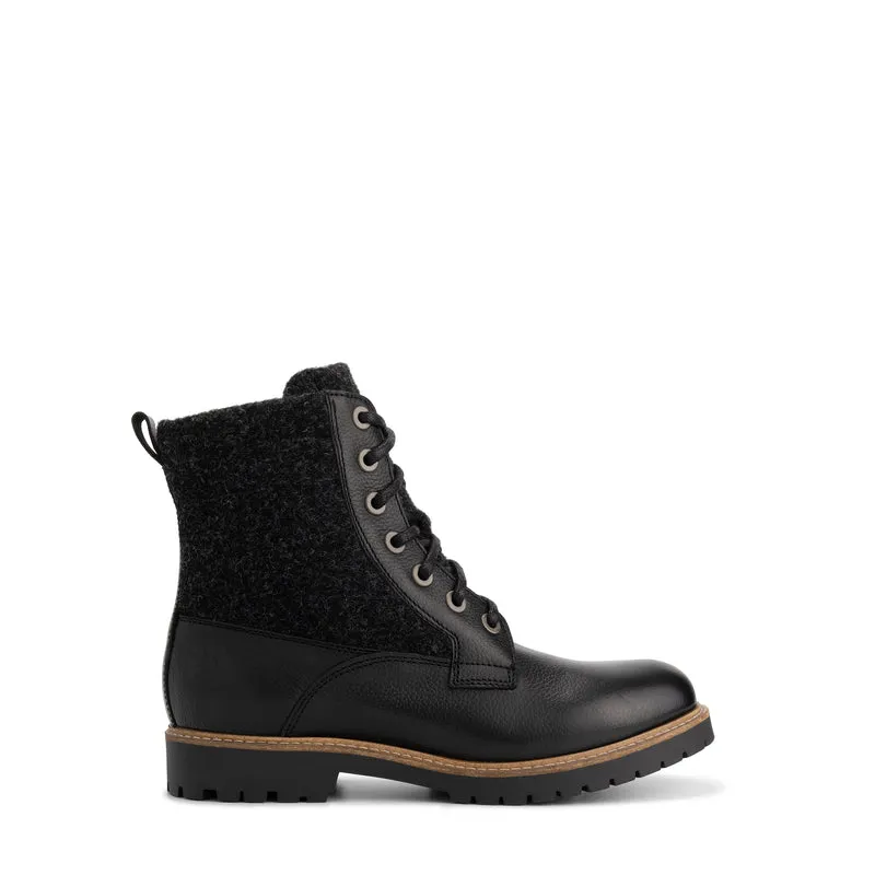 Folge Damen - Schnürboots - Wolle/Filz - Schwarz