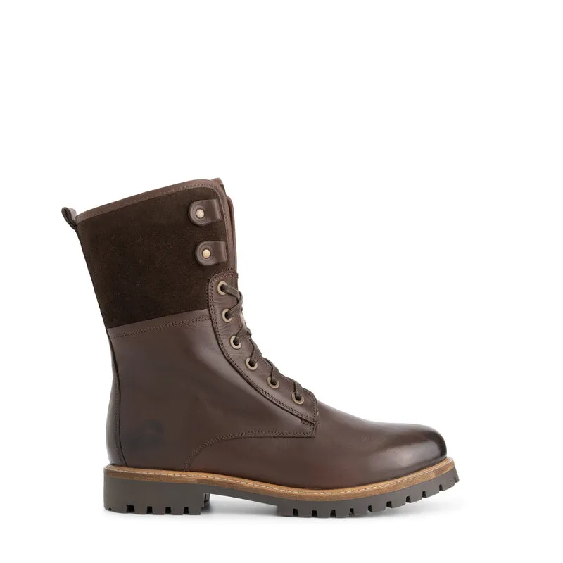 Jostedal Herren - Schnürboots - Wolle gefüttert - Dunkelbraun