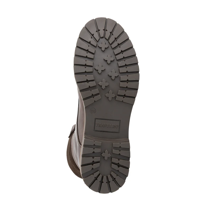 Kongea Damen - Schnürboots - Wolle gefüttert - Dunkelbraun